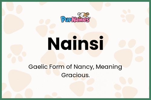 Nainsi dog name meaning