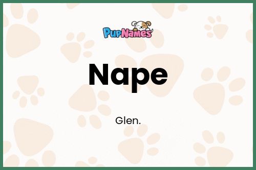 Nape dog name meaning