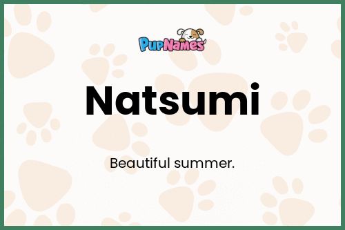 Natsumi dog name meaning