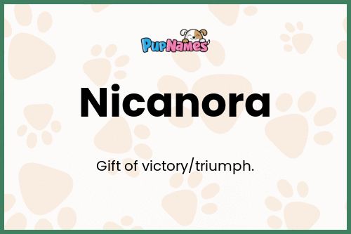 Nicanora dog name meaning