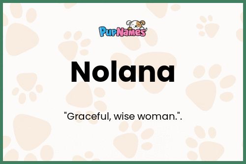 Nolana dog name meaning