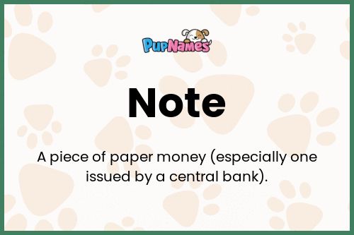 Note dog name meaning