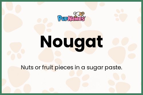 Nougat dog name meaning