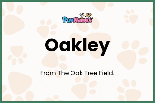 Oakley ? - Dog Name Meaning & Popularity ™