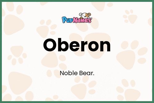 Oberon dog name meaning