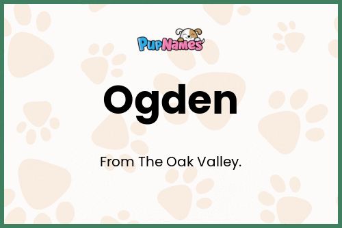 Ogden dog name meaning