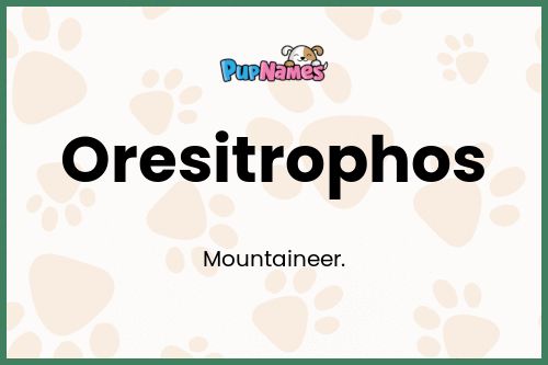 Oresitrophos dog name meaning