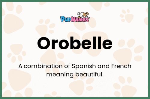 Orobelle dog name meaning