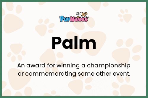 Palm dog name meaning