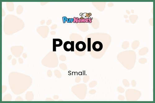 Paolo dog name meaning