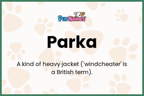 Parka dog name meaning