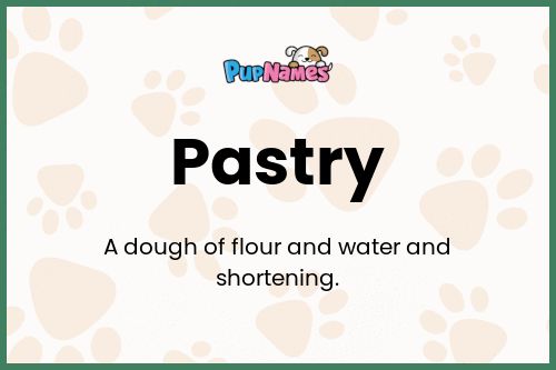 Pastry dog name meaning