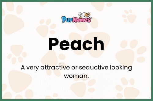 Peach dog name meaning