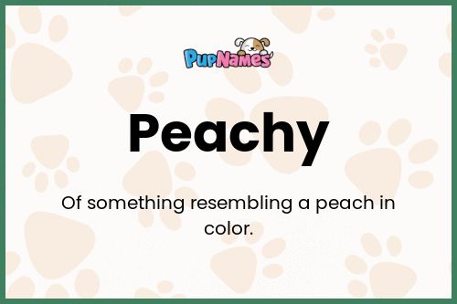 Peachy dog name meaning