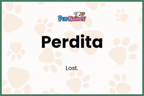 Perdita dog name meaning