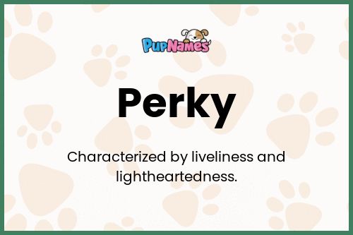 Perky dog name meaning