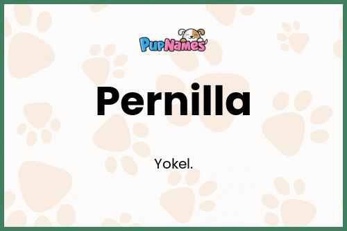 Pernilla dog name meaning