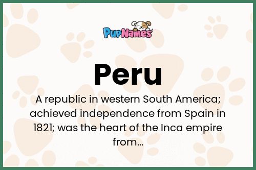 Peru dog name meaning