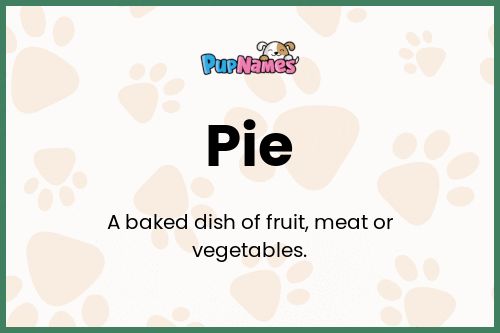 Pie dog name meaning