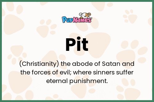 Pit dog name meaning