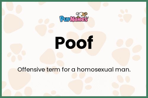 Poof dog name meaning