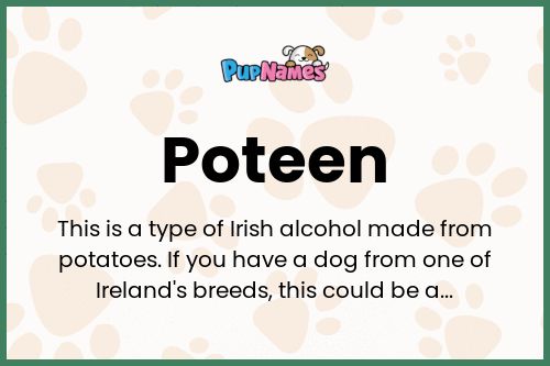 Poteen dog name meaning