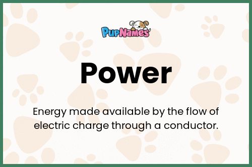 Power dog name meaning