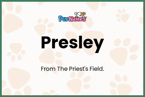 Presley dog name meaning