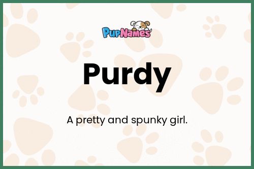 Purdy dog name meaning