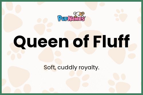 Queen of Fluff dog name meaning