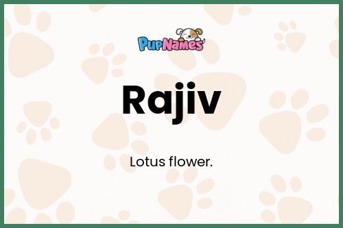 Rajiv dog name meaning