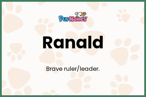 Ranald dog name meaning