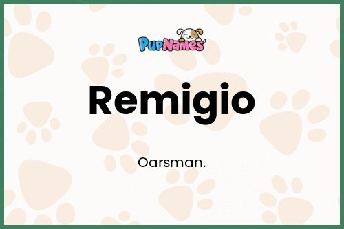 Remigio dog name meaning