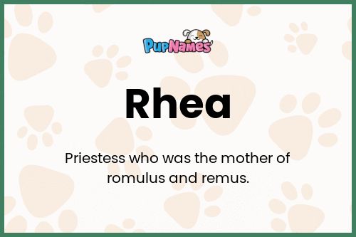 Rhea dog name meaning