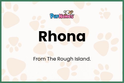 Rhona dog name meaning