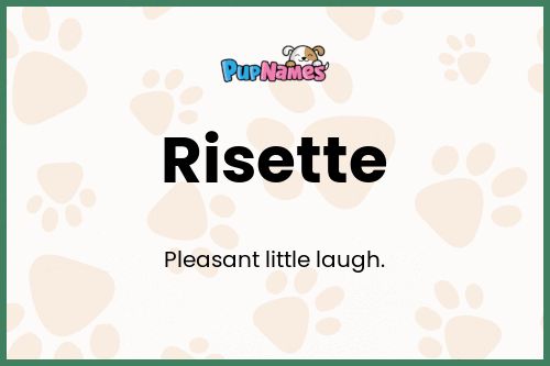 Risette dog name meaning