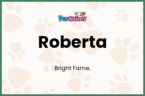 Roberta dog name meaning