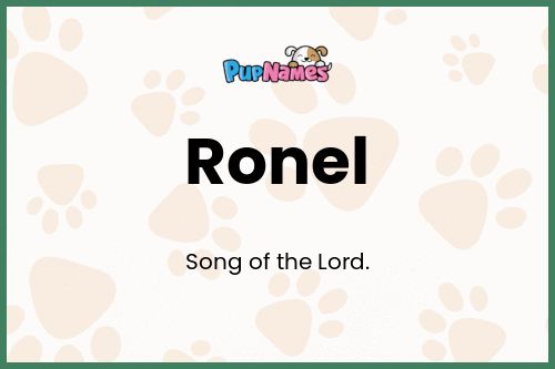 Ronel dog name meaning