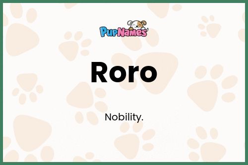 Roro dog name meaning