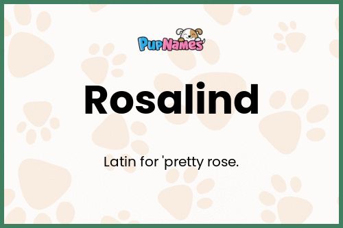 Rosalind dog name meaning