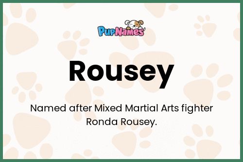 Rousey dog name meaning