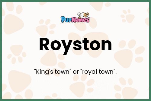 Royston dog name meaning