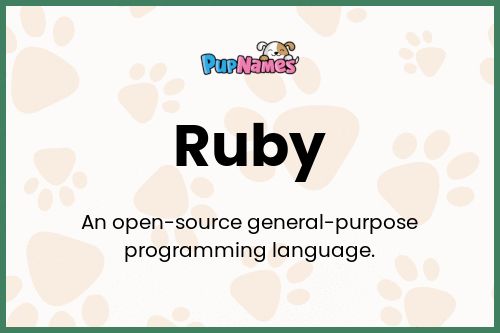 Ruby dog name meaning