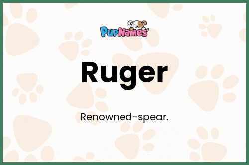 Ruger dog name meaning