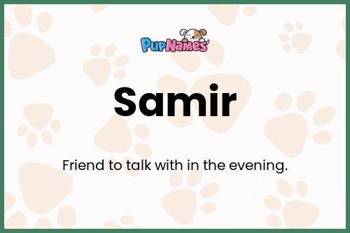 Samir dog name meaning