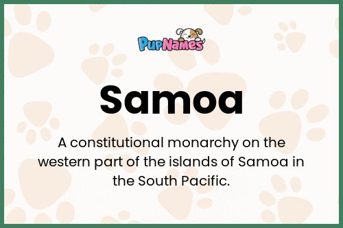 Samoa dog name meaning