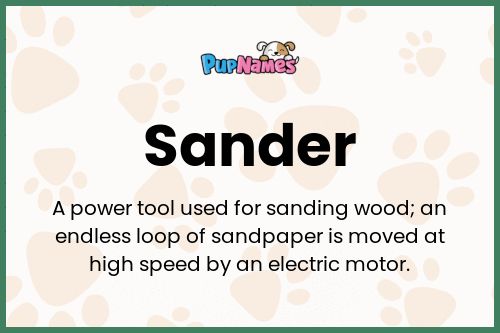 Sander dog name meaning