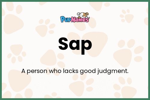 Sap dog name meaning