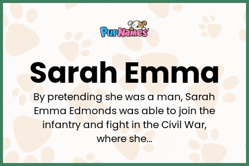 Sarah Emma dog name meaning