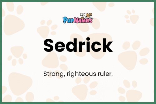 Sedrick dog name meaning